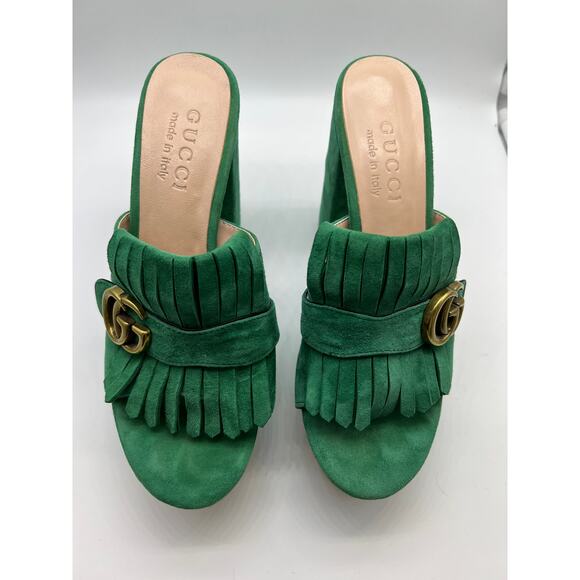 Gucci Marmont Fringed Suede Mules size 39 - Picture 3 of 9